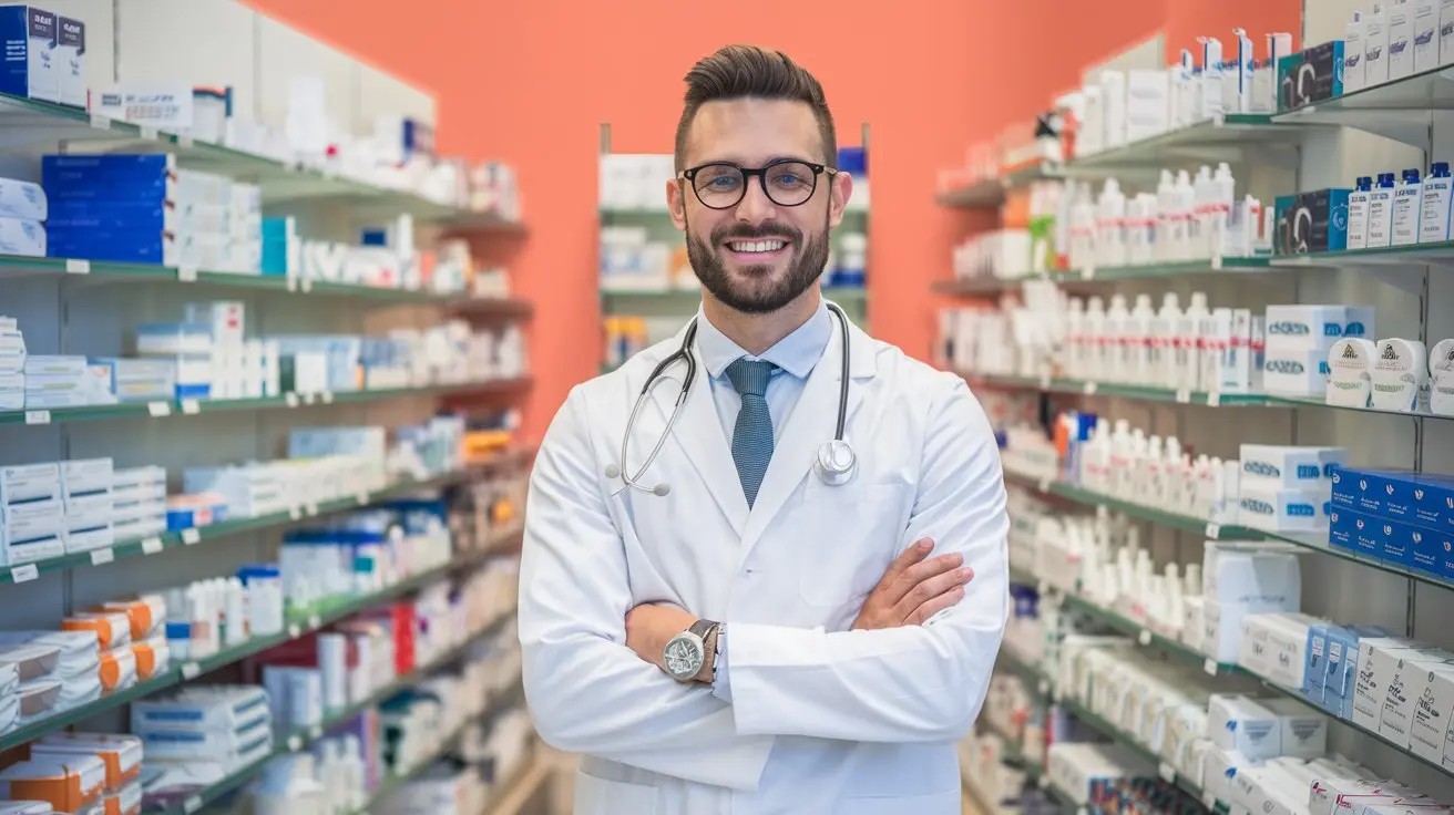 A Pharmacist serving in a pharmacy business