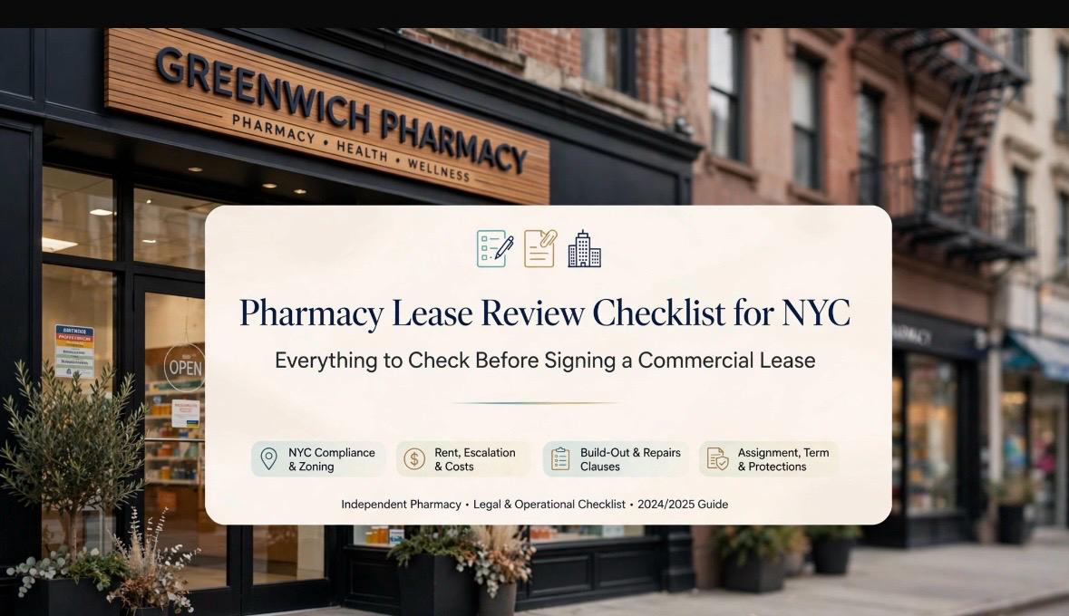Pharmacy Lease Review Checklist for NYC: Everything to Check Before Signing a Commercial Lease